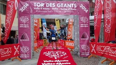 Arribada de l'Oriol a la Tor des Geants 2014